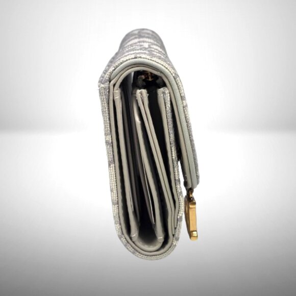 Dior Saddle Lotus Wallet in Gray Oblique Jacquard - New - Picture 4 of 8